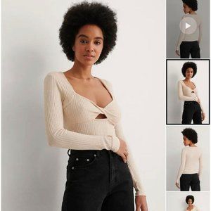 NAKD New Without Tags Ribbed Front Twist Top